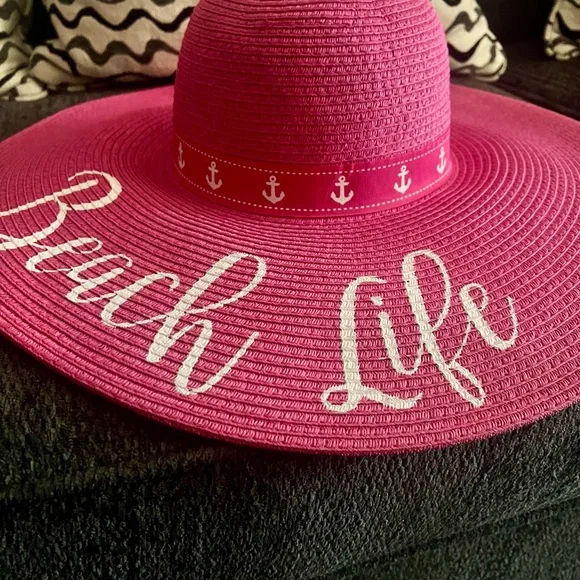 Pink Beach Life Sun Hat - Picture 2 of 6
